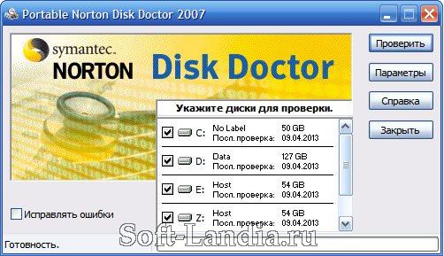 Norton Disk Doctor 2007 (portable)