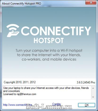 Connectify Pro 3.6.0 Build 24540