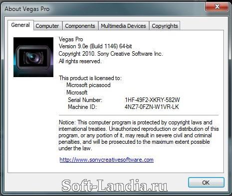 SONY Vegas Pro (32/64 bit) 9.0e Build 1147 [Eng + Rus]