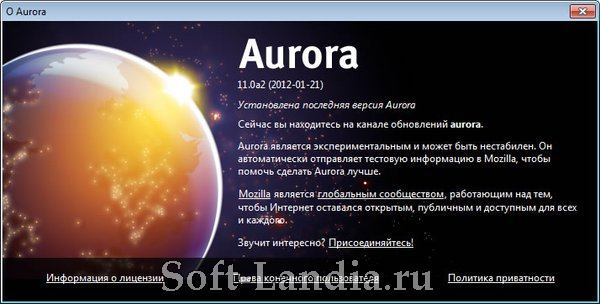 Mozilla Firefox Aurora 11