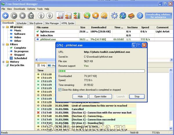 Free download Manager Portable