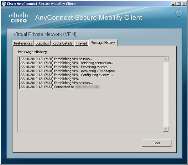 Cisco AnyConnect Secure Mobility Client v3.1