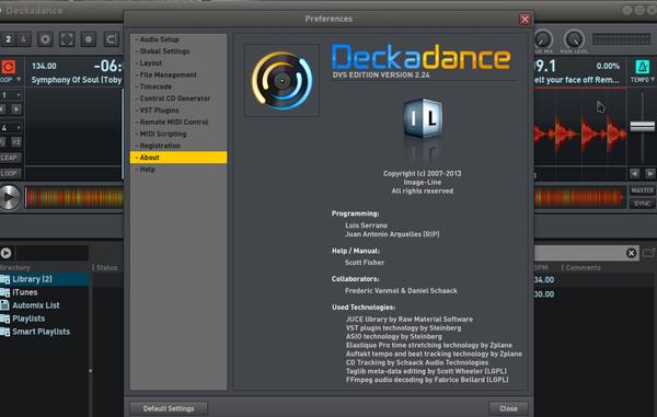 Deckadance v 2.24 DVS Edition for Windows