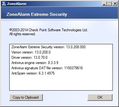 ZoneAlarm Extreme Security 13